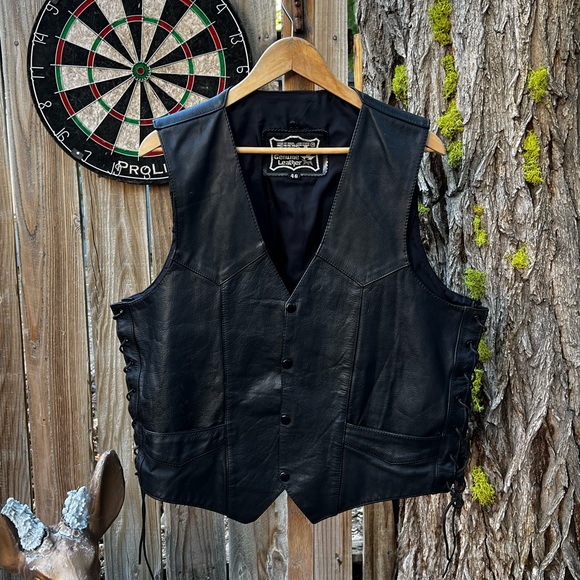 Vintage First Genuine Leather Vest.